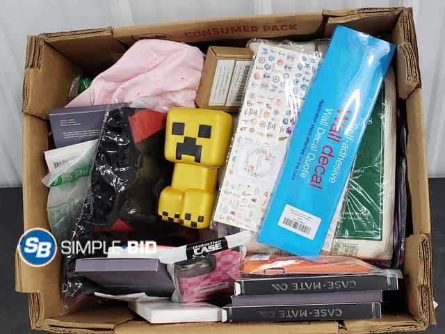 Lot 58-56354 - BOX of small amazon items and more - variety of items - unused