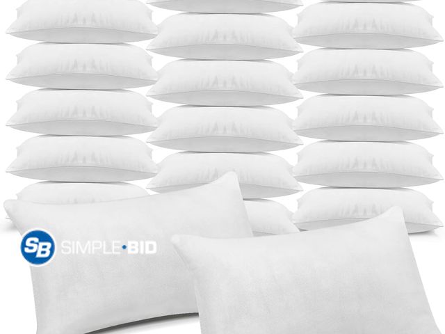Lot 58-29370 - New Macarrie 20-Pack Queen Size Pillows - Standard Hotel Pillows