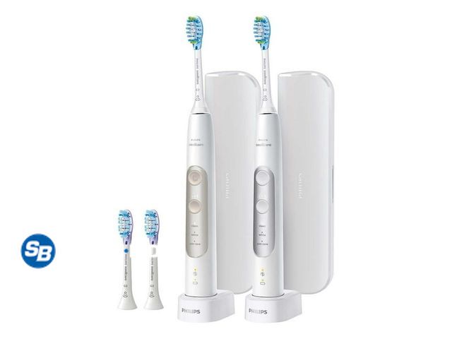 Lot 58-21764 - Philips Sonicare  PerfectClean White Rechargeable Toothbrush, 2 Pack - out of package - appears unus...
