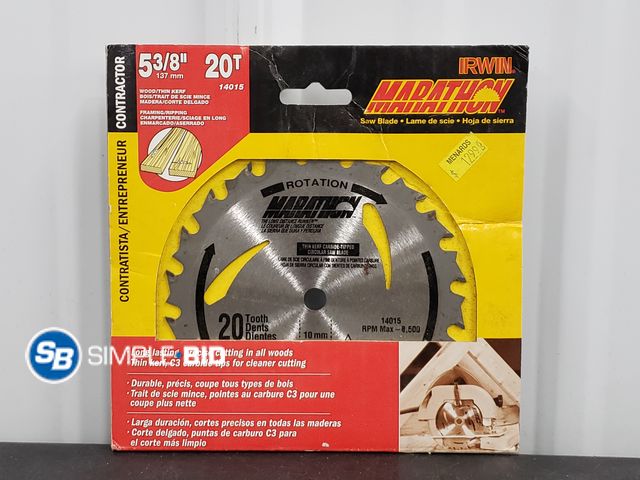 Lot 58-50999 - Irwin Marathon 5 3/8" 20T Wood/Thin Kerf Blade