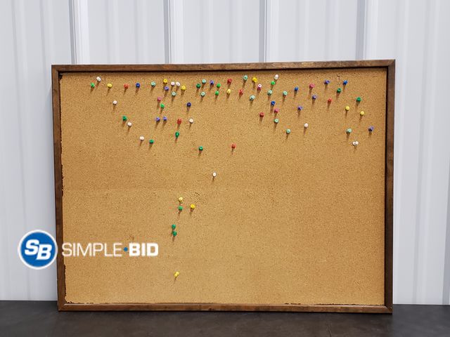 Lot 58-80071 - Wooden Tac Board with Tacs - approx. 32" x 24"