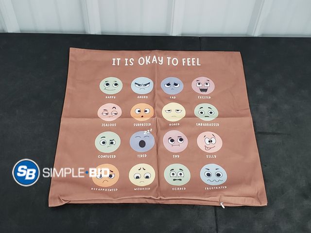 Lot 58-39690 - It's ok to tell how you feel - Throw Pillow Cover