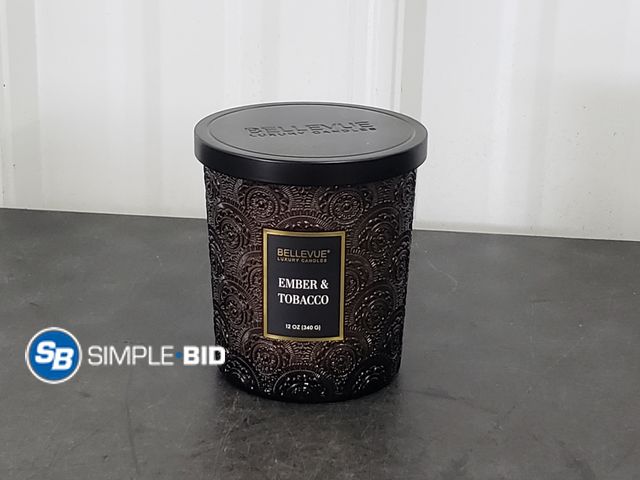 Lot 58-66836 - New BELLEVUE Ember and Tobacco Candle - 12 oz