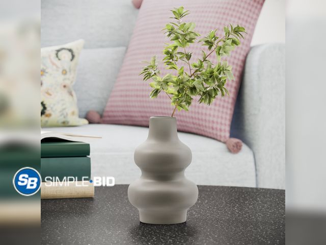 Lot 58-51170 - New Beautiful Ceramic Bubble Vase by Drew Barrymore, 7", Porcini Taupe