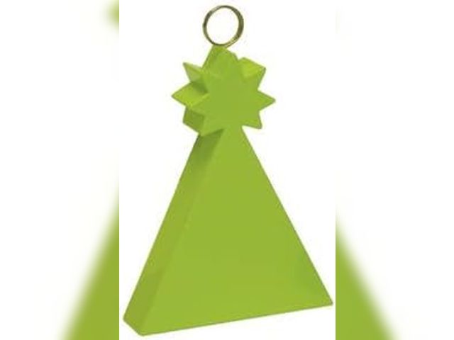 Lot 58-21901 - Lot of (18) New Lime Green Party Hat Plastic Balloon Weights 3 boxes of 6