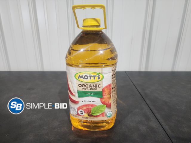 Lot 58-35507 - MOTT'S Organic Apple Juice 1 gallon - unopened