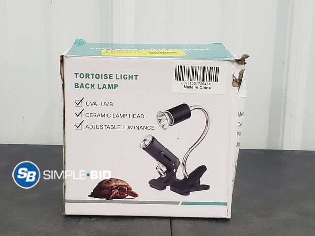 Lot 58-67184 - Tortoise Light Back Lamp, Comes with UVB+UVA Bulb