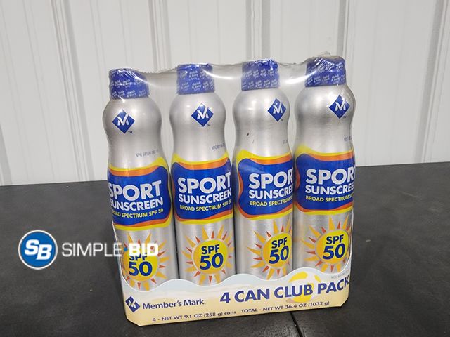 Lot 58-27344 - New Member's Mark SUNSCREEN -- SPF 50 - 4 PACK - Expired
