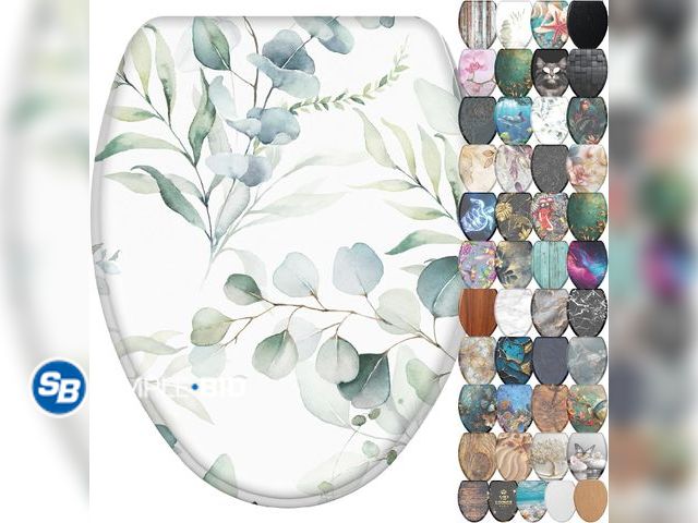 Lot 58-75793 - New Sanilo Wooden Toilet Seat with Quick Release &amp; Soft Close [ELONGATED] Decorative &amp; Slow ...