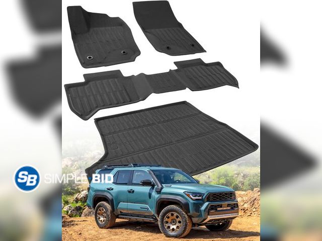Lot 58-57016 - New Car Floor Mats for Toyota 4 Runner 2025 2026: All Weather XPE Front Rear Cargo Liners, Custom Fi...