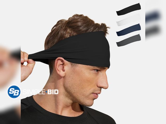 Lot 58-74094 - New VIMPEP Tenacious Sports Headbands for Men Soft Feeling Non Silp Sweatband Workout Headband for R...