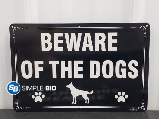 Lot 58-66542 - Lot of (6) New BEWARE of the DOGS signs - approx 12" x 8"