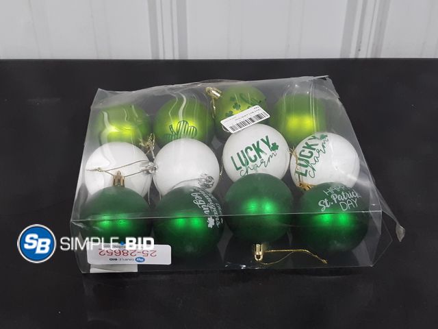 Lot 58-28652 - Lot of (12) Saint Patricks Ornaments