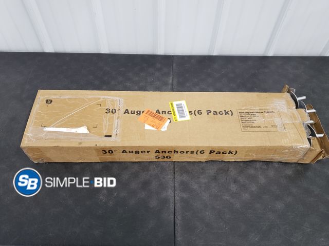 Lot 58-54491 - Lot of (6) 30" Auger anchors