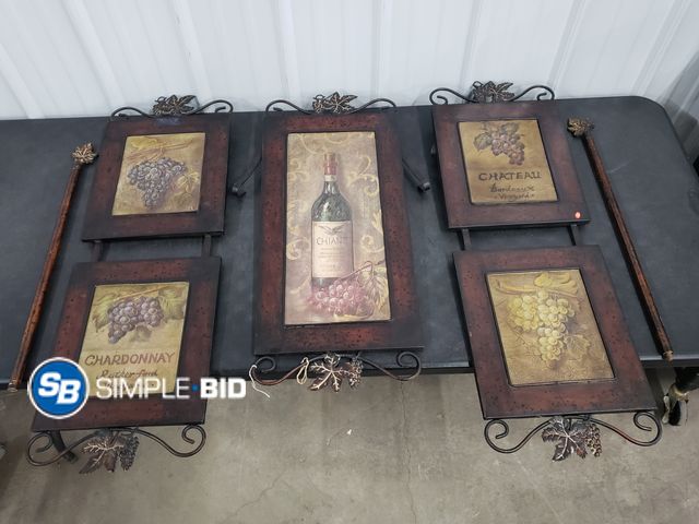 Lot 58-54536 - Metal Wall Decor - Wine/Grape Theme