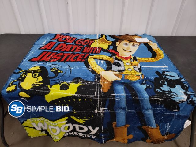 Lot 58-53042 - Woody - Toy Story Plush Blanket - 39 x 45"
