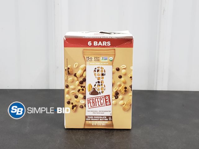 Lot 58-70290 - Perfect Bar Gluten-Free Dark Chocolate Chip Peanut Butter - 5 Bars - individually packaged - unopene...