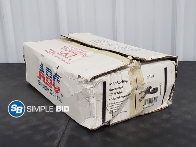 Lot 58-29567 - Case of 1 1/4" Roofing Galvanized 7200 Wire Collated Coil Nails - CR114