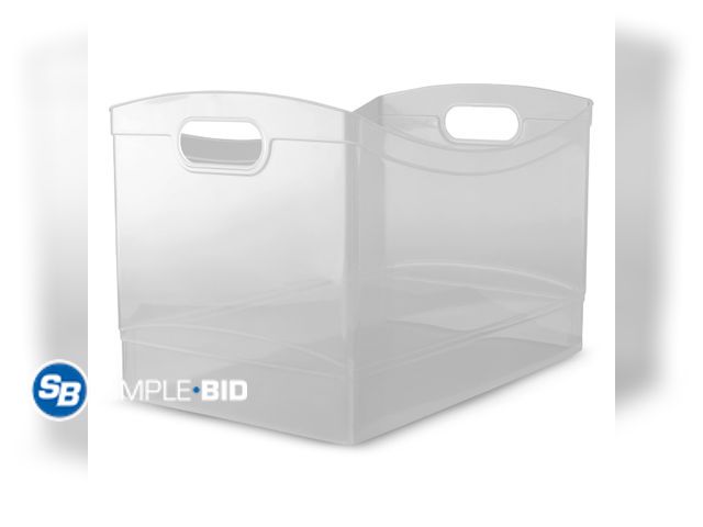 Lot 58-37516 - New Mainstays Utility Storage Organizer Bin, Clear, 5" x 15"