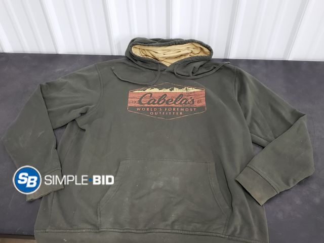 Lot 58-74869 - Men's Cabela Hooded Sweatshirt - SIZE XL - used but in good condition