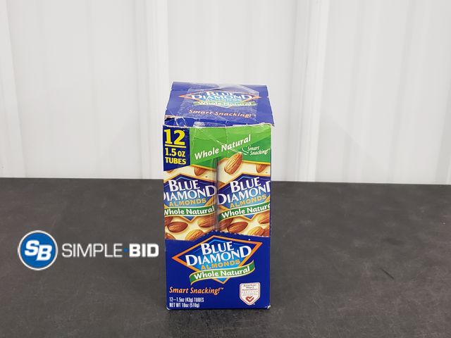 Lot 58-39577 - BLUE DIAMOND Almonds - 10 1.5 oz bags - unopened