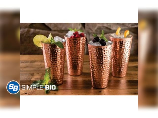 Lot 58-34737 - New Member's Mark Copper Plated Stainless steel 20 oz Double Wall Tumblers -- set of 4