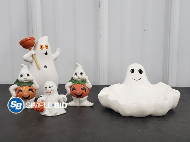 Lot 58-80089 - Lot of GHOST candy Dish, ceramic figures, and more