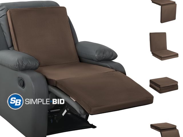 Lot 58-76007 - New HOMBYS 3-in-1 Recliner Seat Cushion with Lumbar Support Pillow &amp; Footrest, Multi-Functional ...