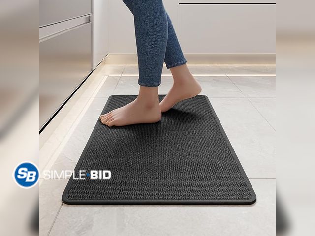 Lot 58-39163 - Kitchen Mats for Floor, Super Absorbent Kitchen Rugs Non Slip Washable, Soft Imitation Linen Braided...