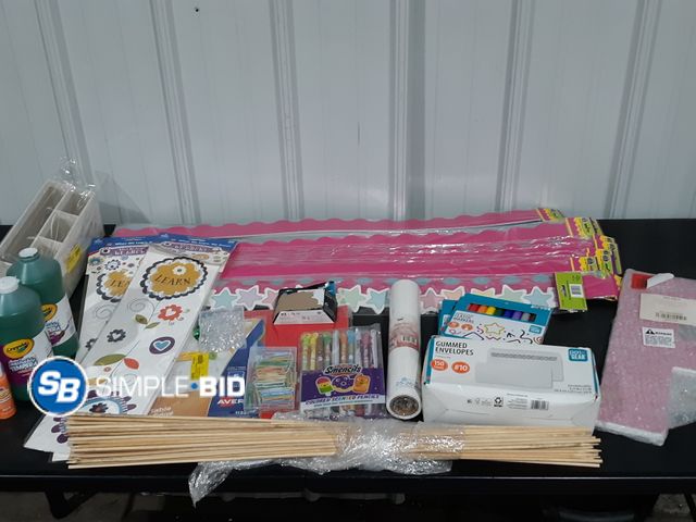 Lot 58-33103 - Lot of SCHOOL, Home and office supplies including Markers, Envelops, school borders and more - unuse...