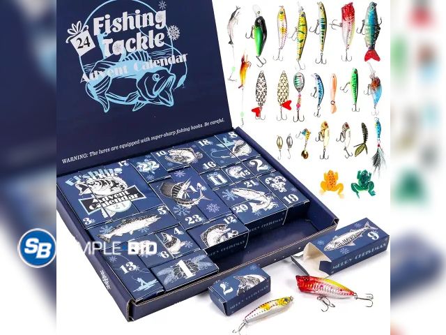 Lot 58-61088 - CHRISTMAS IN JULY! New FISHING and tackle lure  Advent calendar