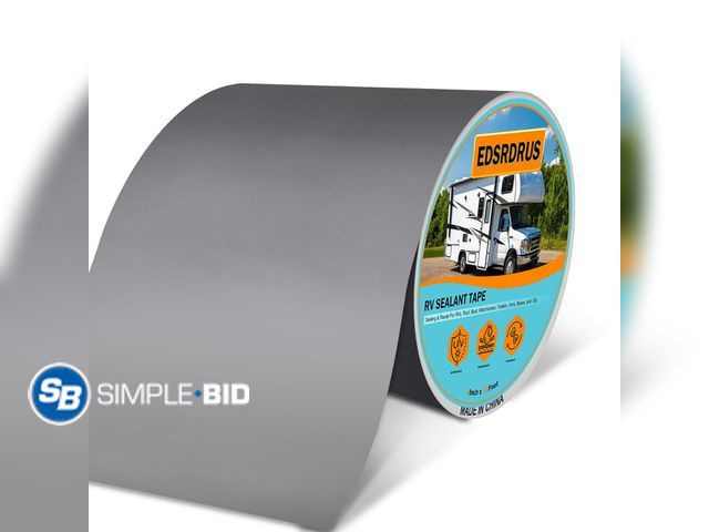 Lot 58-62792 - New EDSRDRUS RV Roof Tape, Heavy-Duty Adhesive Butyl Seal Tape Waterproof UV-Resistant for RV Repair...