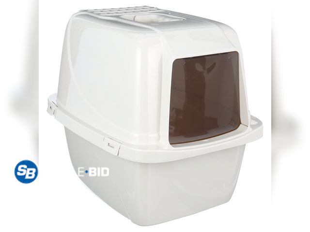 Lot 58-38830 - New Van Ness Pets Odor Control Large Enclosed Cat Litter Box, Hooded, Pearl, CP6