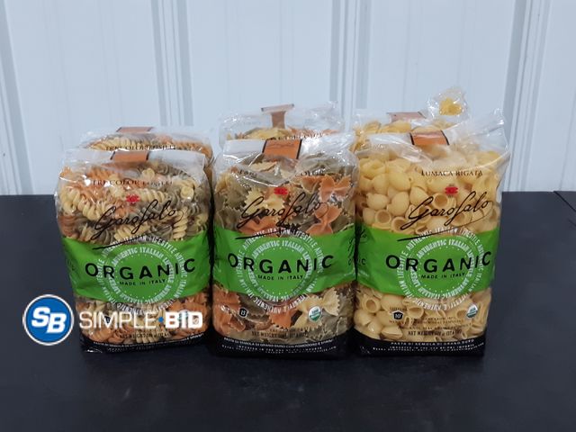 Lot 58-17587 - NOODLES! New Garofalo Organic noodles 6 bags - Tri Color - Lumaca Rigata - various styles