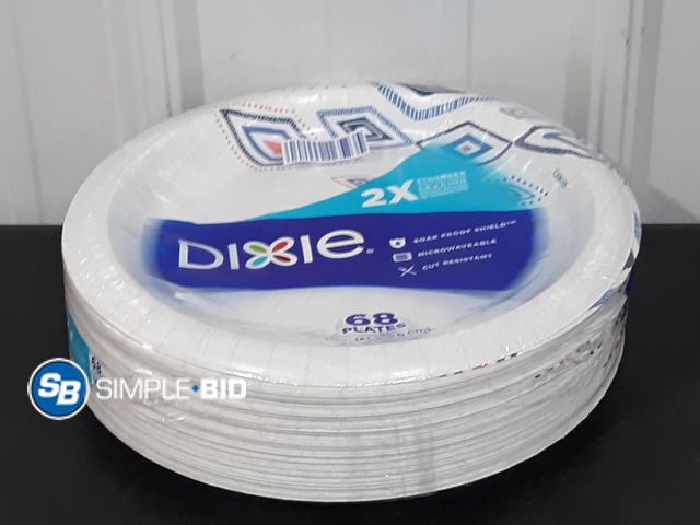 Lot 58-28322 - Dixie Plates - 10 1/16" - 68 Count
