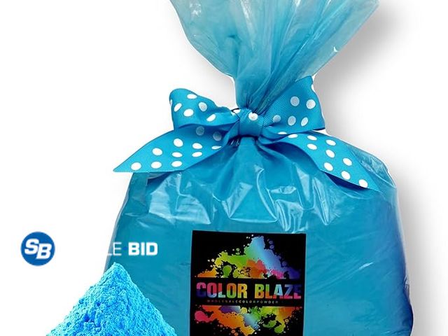 Lot 58-35289 - New Color Blaze Holi Colored Powder - 5 lbs of Blue Powdered Color - for Fun Runs, Color Toss, Rango...