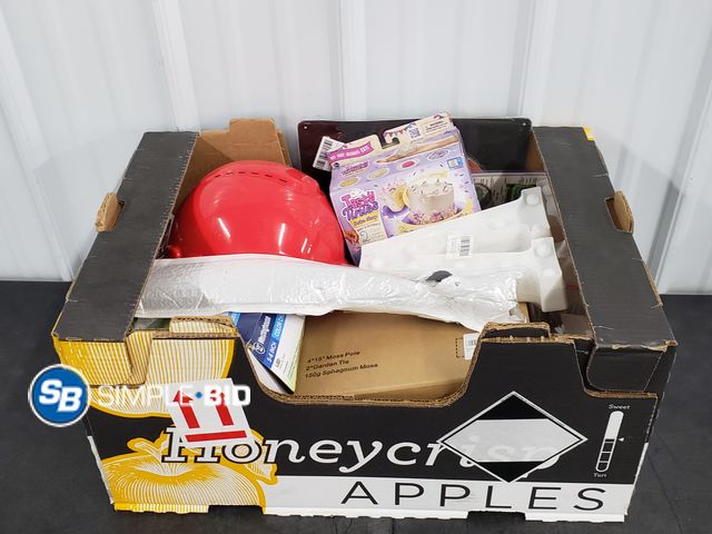 Lot 58-73296 - BOX of Small amazon items and more - variety of items - unused