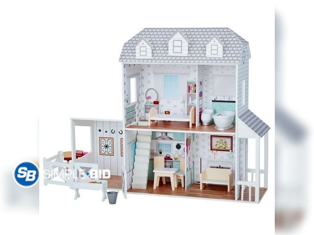 Lot 58-29375 - New Olivia's Little World Farmhouse Wooden Dollhouse for 12" Dolls