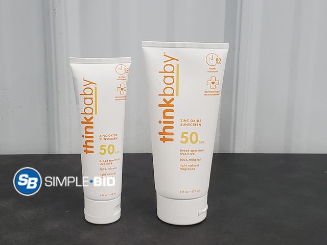 Lot 58-80767 - Lot of (2) New THINK baby Sunscreen SPF 50 - (1) 3 OZ (1) 6 OZ