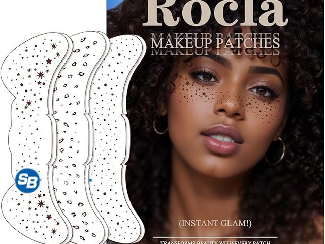 Lot 58-20741 - New Rose Gold Face Glitter Patches - Glow Up Makeup - Cute Face Glitter Accessories for Women - Cosm...