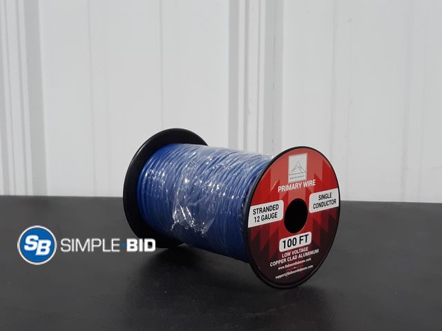 Lot 58-21030 - Primary Wire Stranded 12 Gauge - Single Conductor - 100ft - Blue