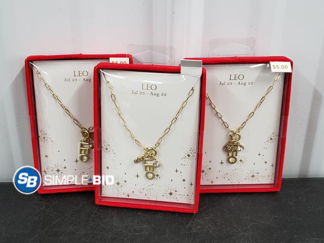 Lot 58-40018 - Lot of (3) New Zodiac  LEO Necklaces - Jul23-Aug22
