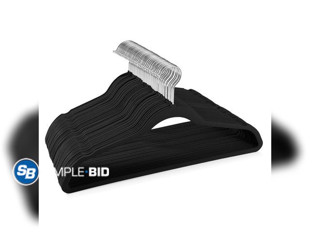 Lot 58-68624 - Lot of (26) New Black Velvet Hangers