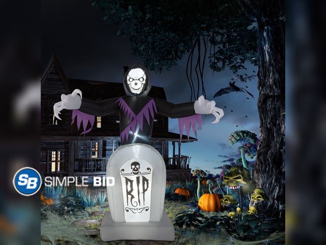 Lot 58-31903 - Ktaxon 6' Halloween Inflatables Outdoor Halloween Decoration with LED Lights 3pcs Blow up Grim Reape...