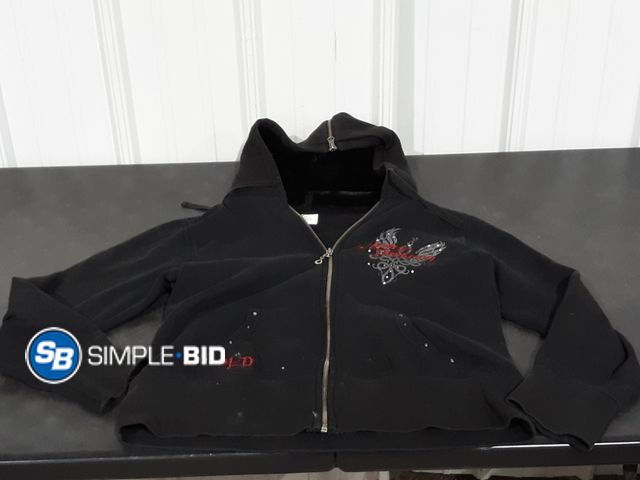 Lot 58-28755 - Harley Davidson Motorcycle Women's Full Zip Hooded Sweatshirt - Size L - Light use