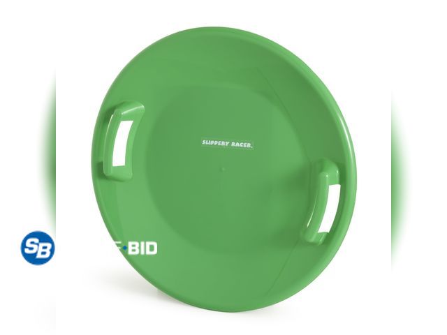 Lot 58-33188 - New Slippery Racer Downhill Pro Adults and Kids Plastic Saucer Disc Snow Sled, Green