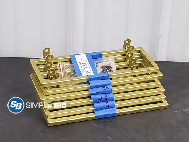 Lot 58-75751 - Lot of (6) Metal Wine Bottle Wall Racks - Gold Finish with Hardware