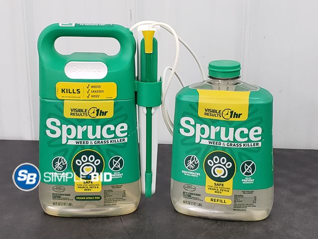 Lot 58-84189 - SPRUCE! Weed and Grass Killer (1) 3/4 Full with Refill