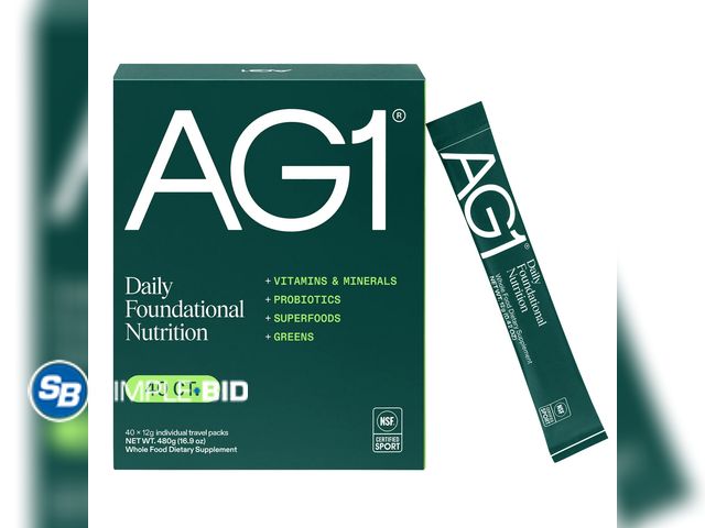 Lot 58-30578 - AG1 Greens Power Daily Foundational Nutrition 39 CT,Vitamins Minerals Probiotics - unopened