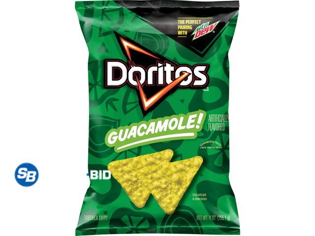 Lot 58-72568 - Lot of (4) Doritos Guacamole Artificially Flavored Tortilla Chips, 9 oz Bag - unopened - expired